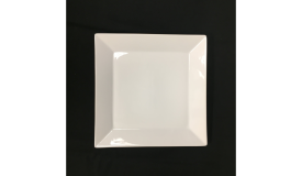 White Square Dinner Plate