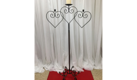 Wrought Iron Heart Unity Candelabra