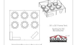 30' x 30' Frame Tent