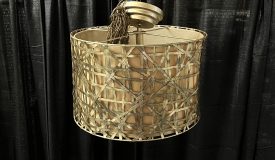 Gold Metal Basket Chandelier