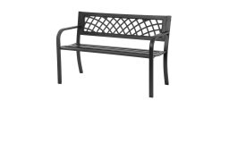 Black Metal Bench