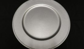 Silver Charger - Beaded Rim