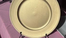 Gold Charger - Beaded Rim