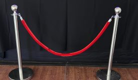 Silver Stanchions w/ Red Velvet Rope