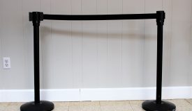 Black Retractable Stanchions